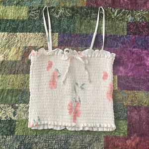 NWOT Reformation Smocked Crop Top